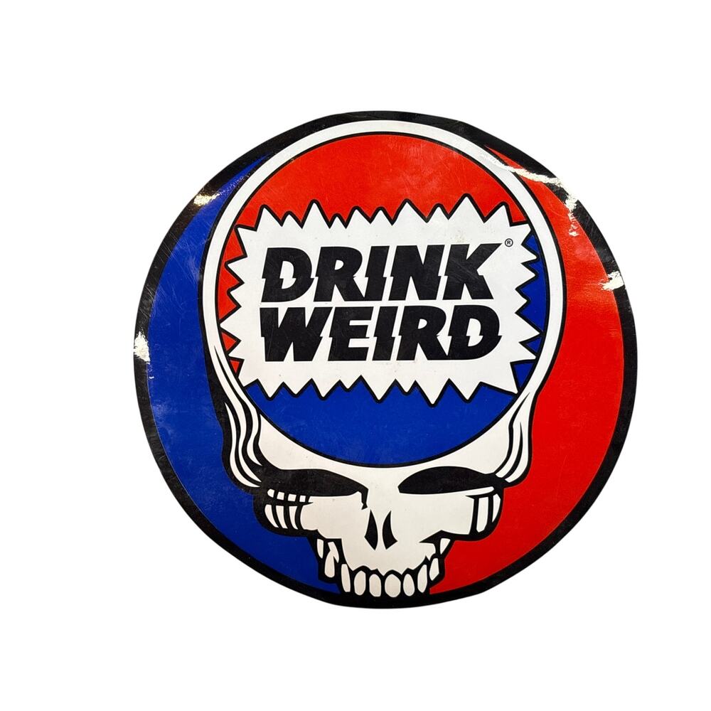 Vtg 6” Grateful Dead Drink weird Promo Sticker unused